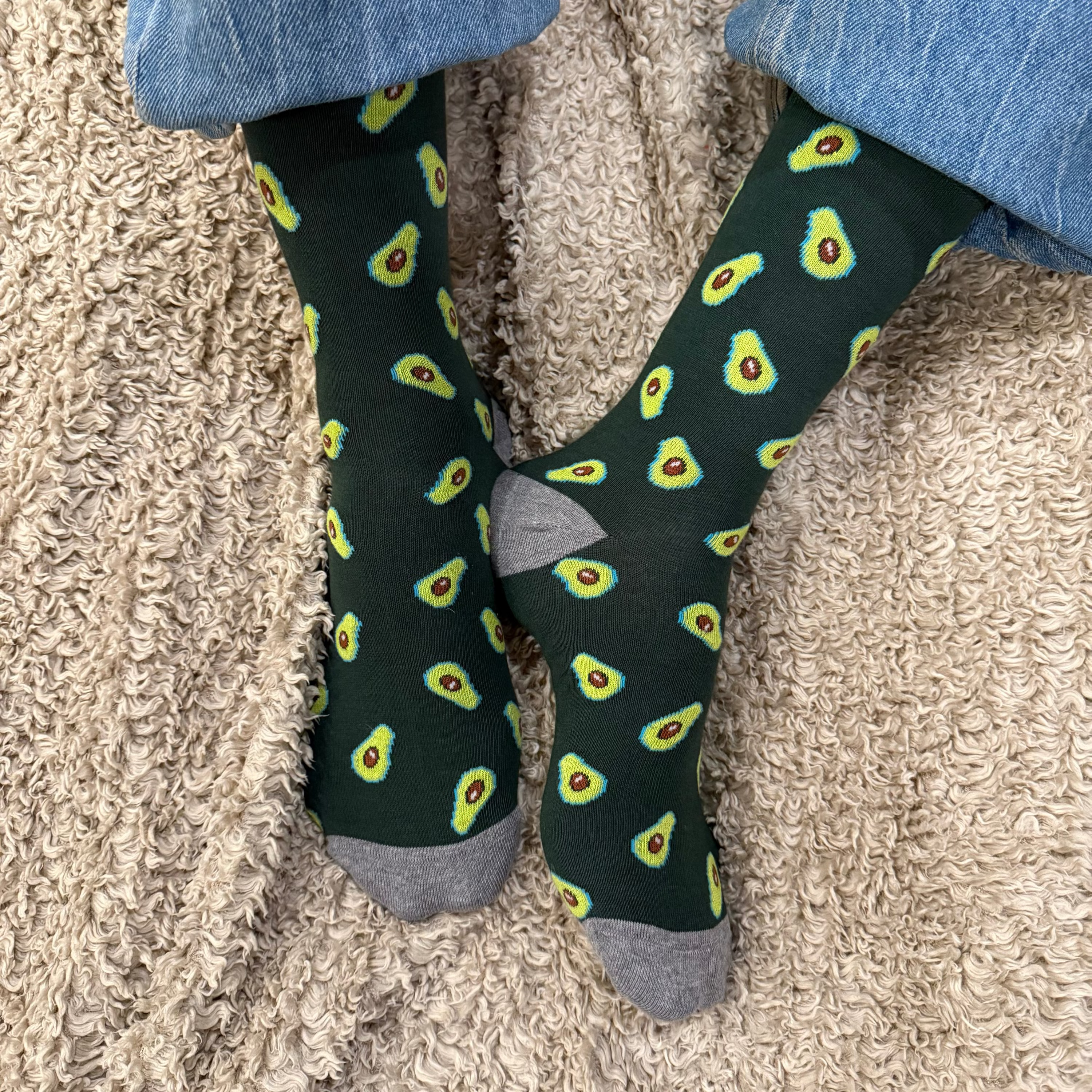 Avocado On Toes Men's Crew Socks