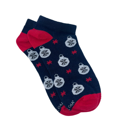 Snowflake Bauble Ankle Socks for Women