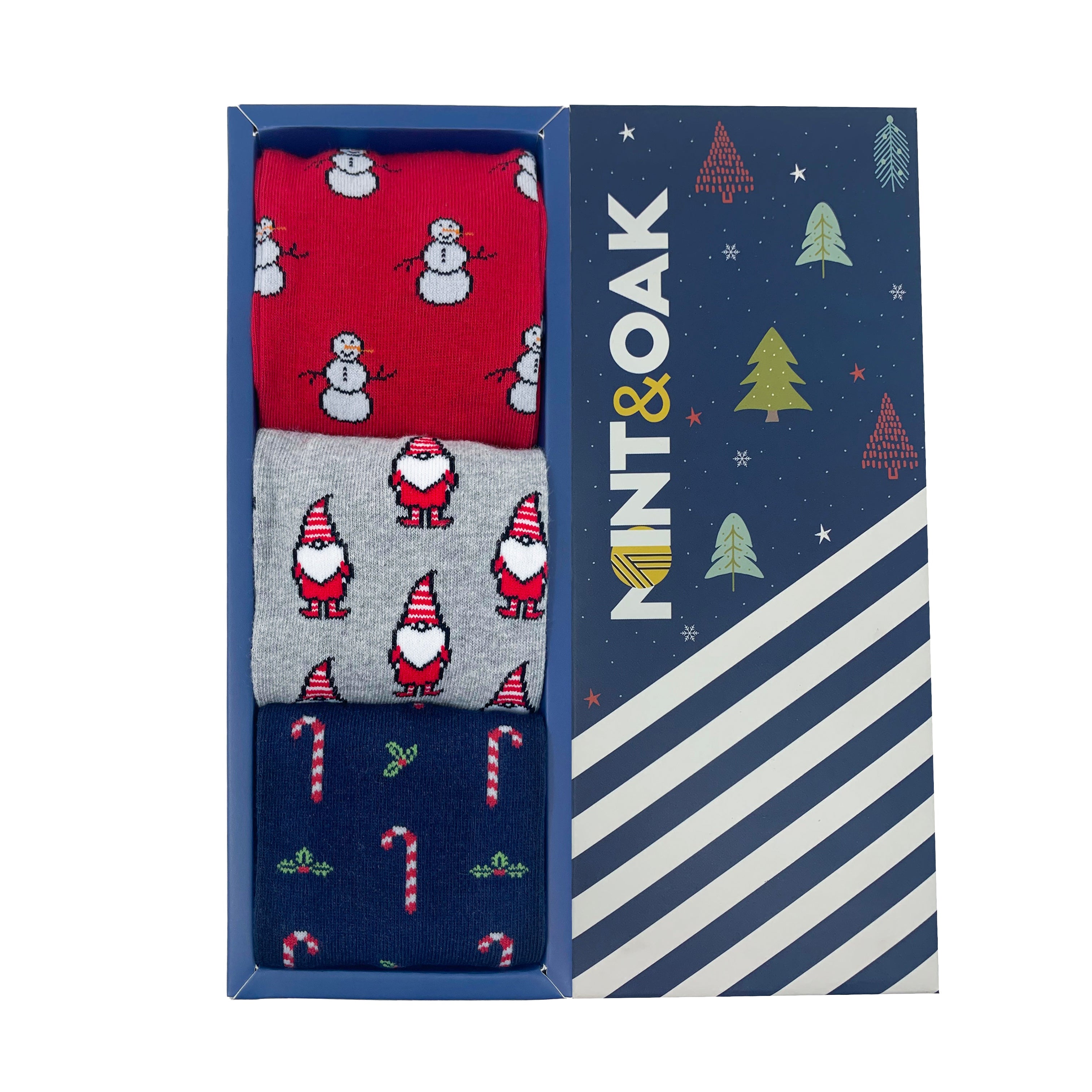 Holiday Magic Set-of-3 Crew Socks for Men