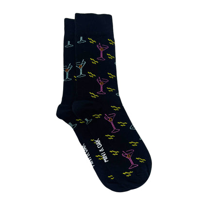 Martini Glass Men's Crew Socks