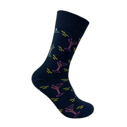 Martini Glass Men's Crew Socks