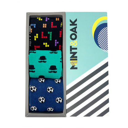 The Funky Three Set-of-3 Crew Socks for Men