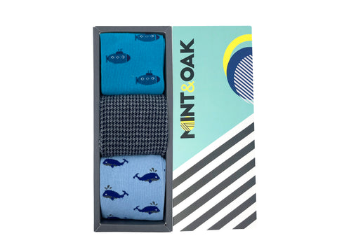 Gift Box Of 3 - Corporate Classics Socks For Men
