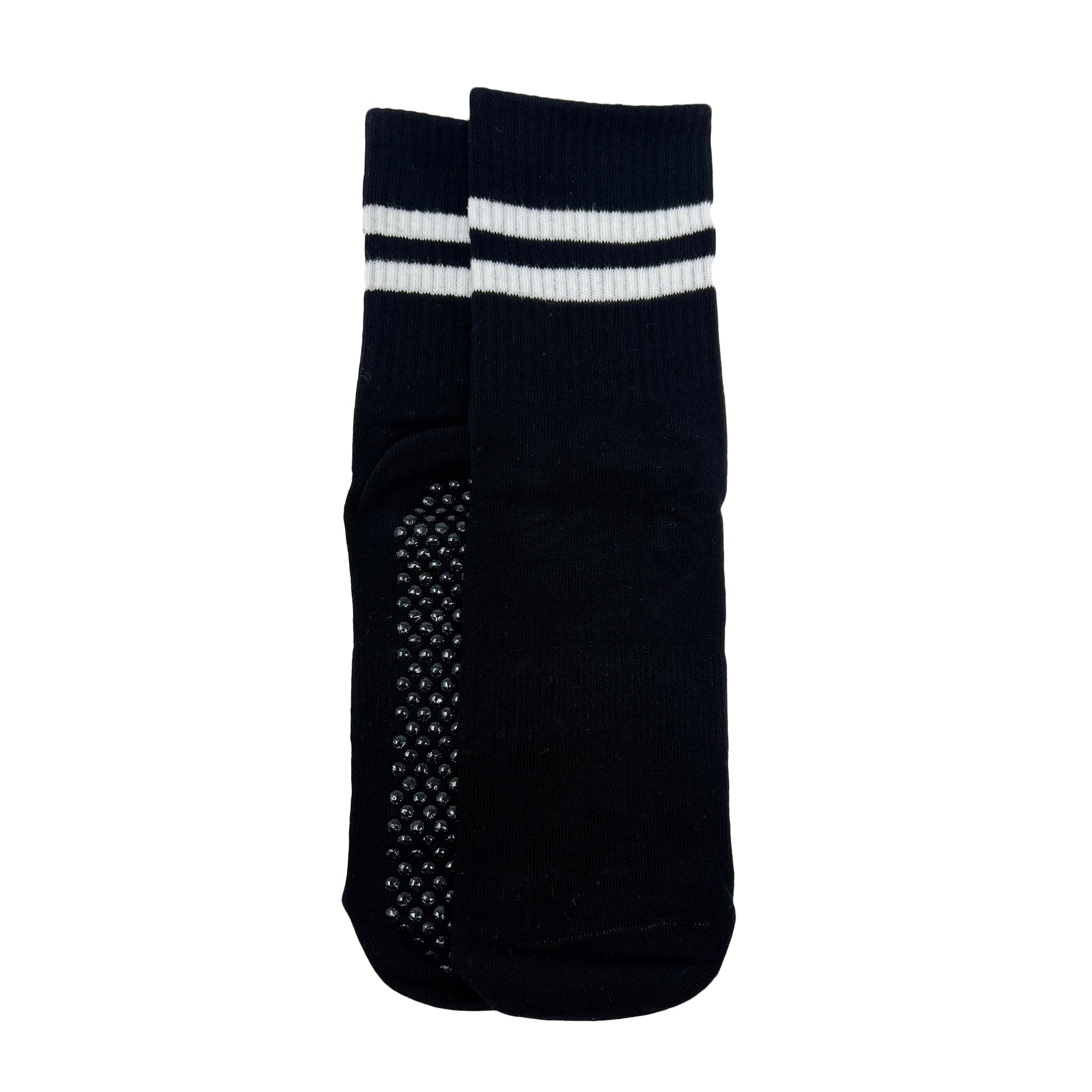 Men’s Crew Length Performance Grip Socks – Black