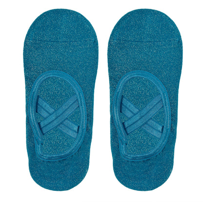 Yoga and Pilates Non-Slip Socks for Women - Shimmer Blue