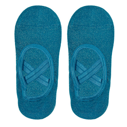 Yoga and Pilates Non-Slip Socks for Women - Shimmer Blue