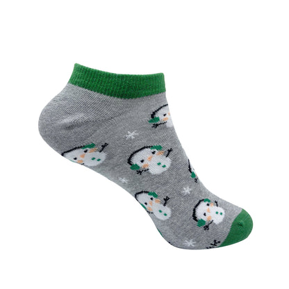 Groovy Snowman Ankle Socks for Women