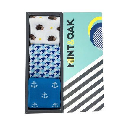 Fun and Fabulous Set-of-3 Crew Socks for Men