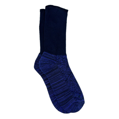 Diabetic Crew Length Unisex Socks for Men and Women - Navy Blue