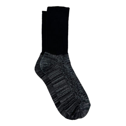 Diabetic Crew Length Unisex Socks for Men and Women - Black
