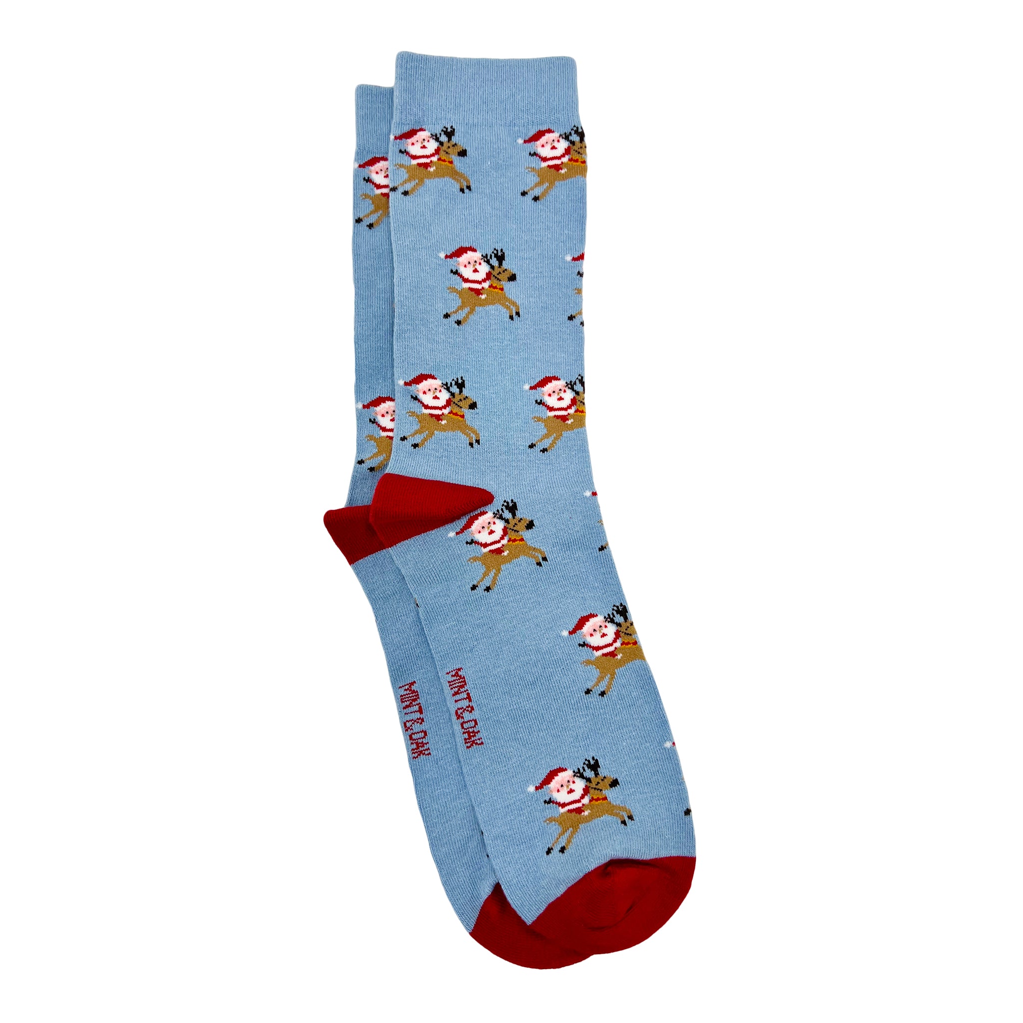 Reindeer Ride with Santa Men's Ankle Socks