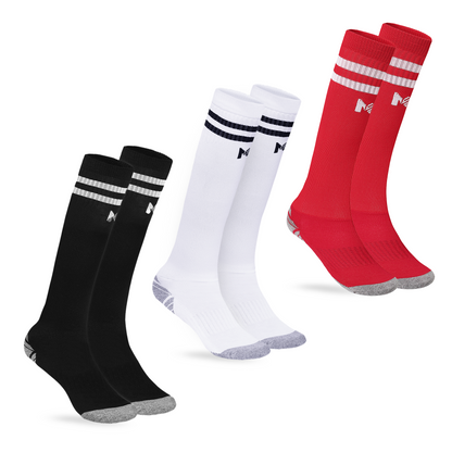 Kids Football Pack of 3 - (White, Black & Red)