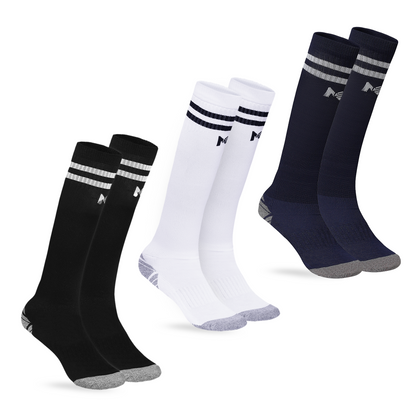 Kids Football Pack of 3 - (White, Black & Navy Blue)