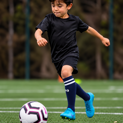 Kids Football Pack of 3 - (White, Black & Navy Blue)