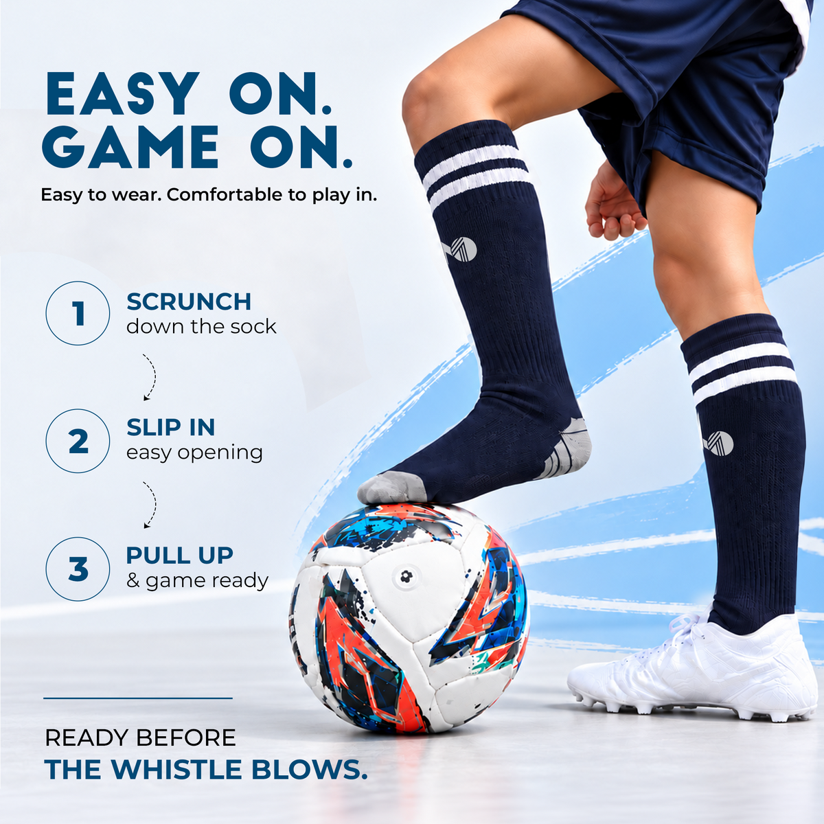 Kids Football Pack of 2 - (Red, Navy Blue)