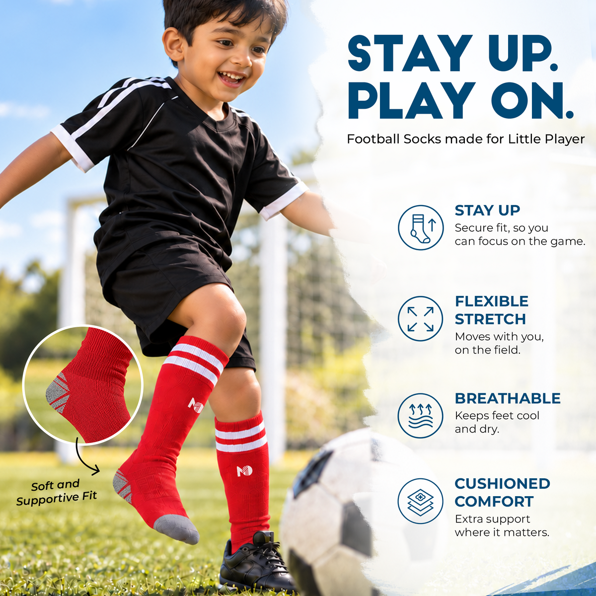 Kids Football Pack of 2 - (Red)