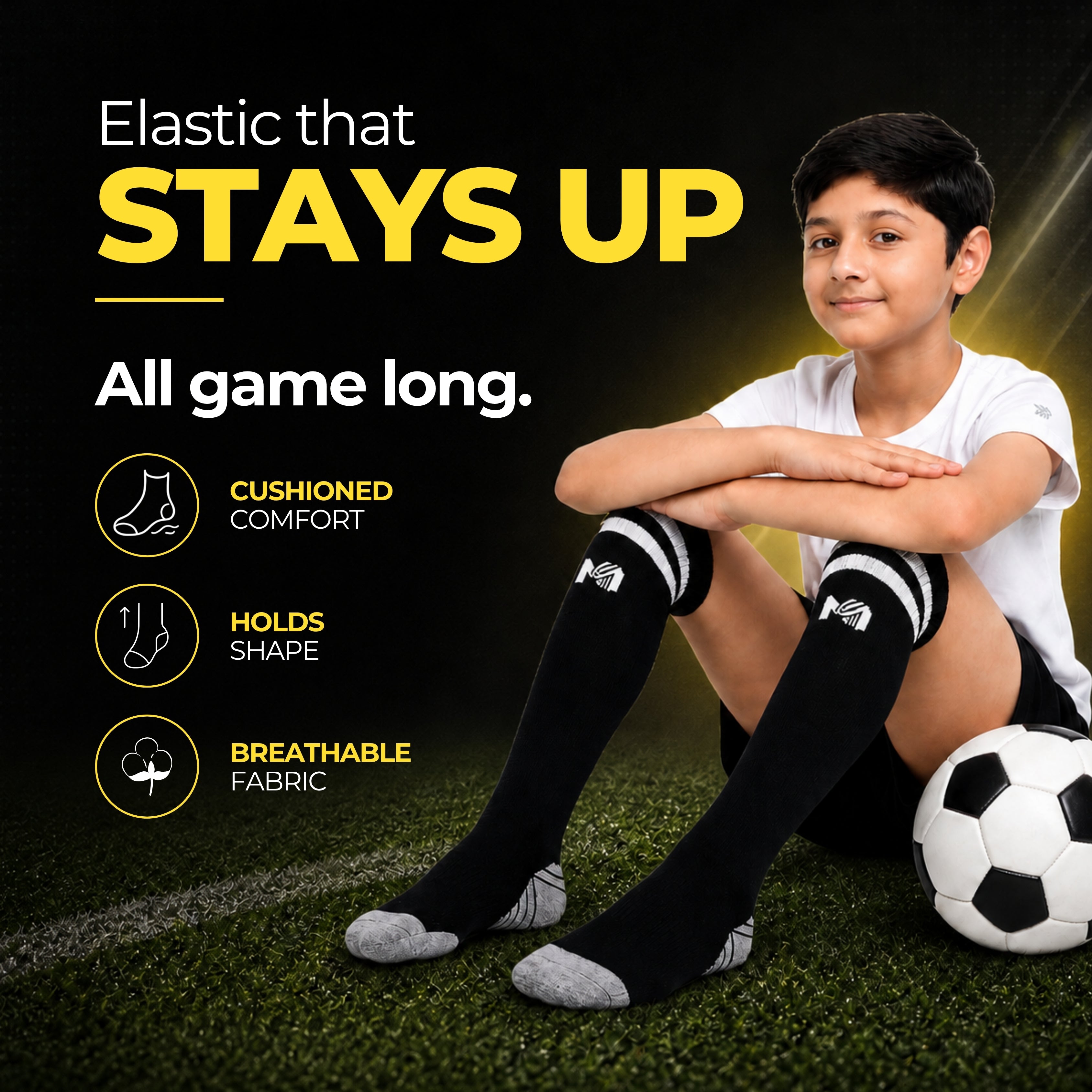 Kids Football Pack of 2 - (White & Black)