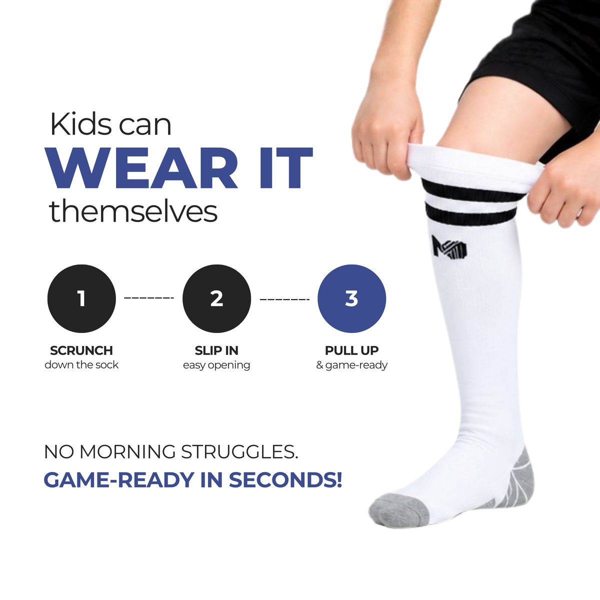 Kids Football Pack of 2 - (Black)