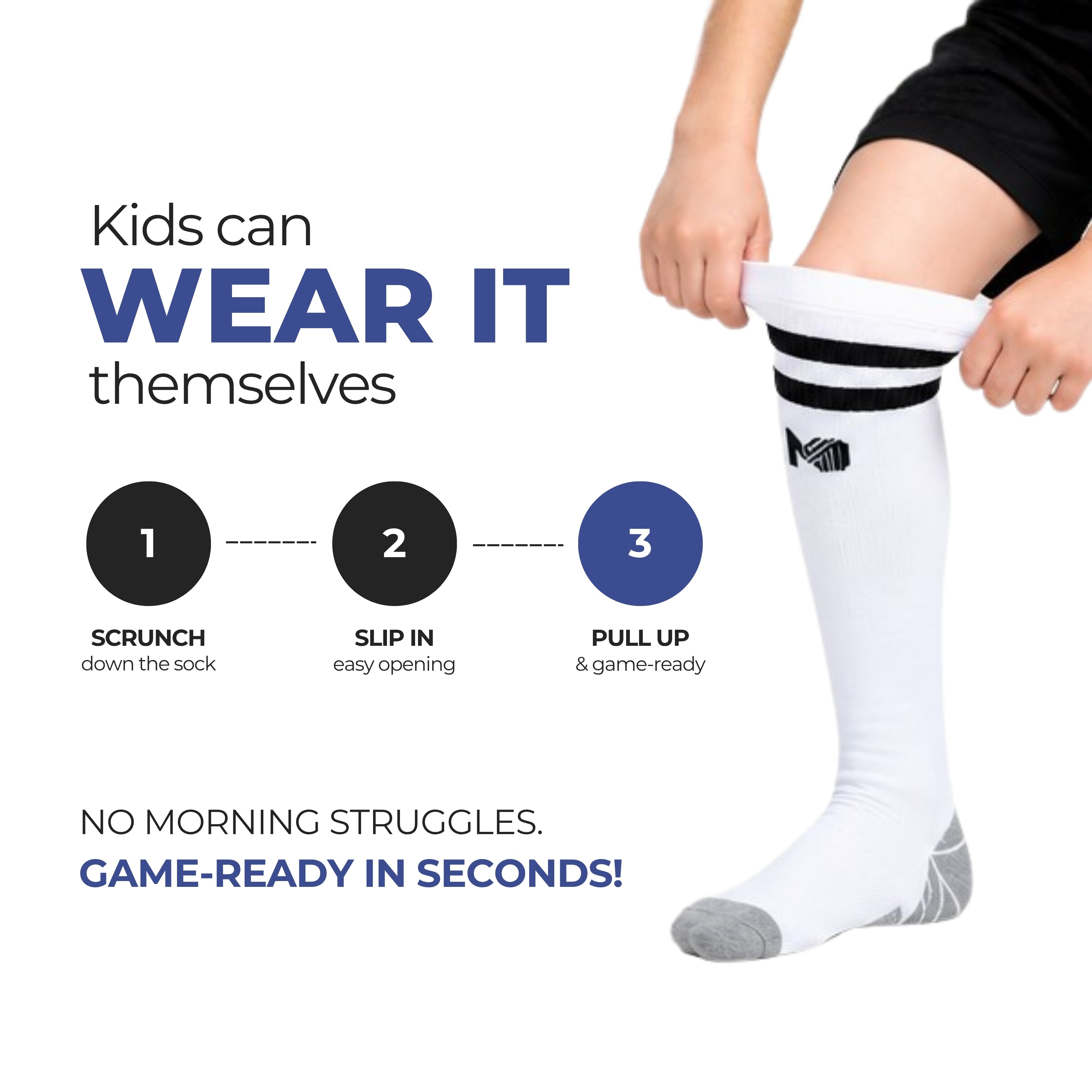 Kids Football Pack of 2 - (White)