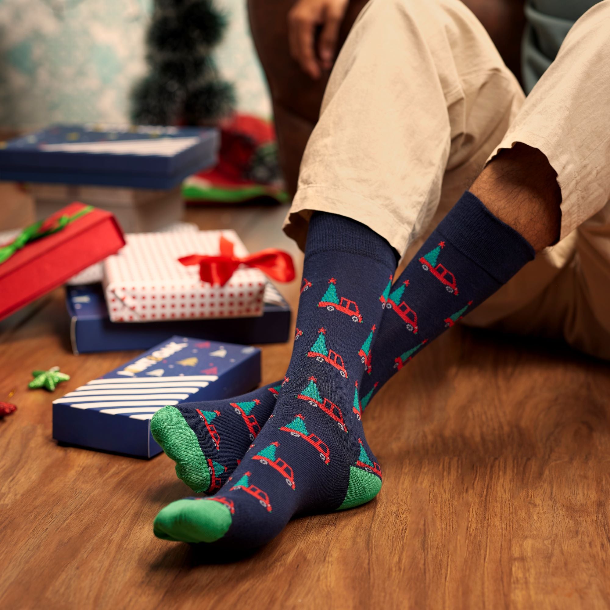 Cruisin' Christmas Men's Crew Socks