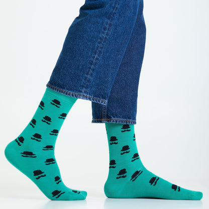 Men & Moustache Men's Crew Socks - Green