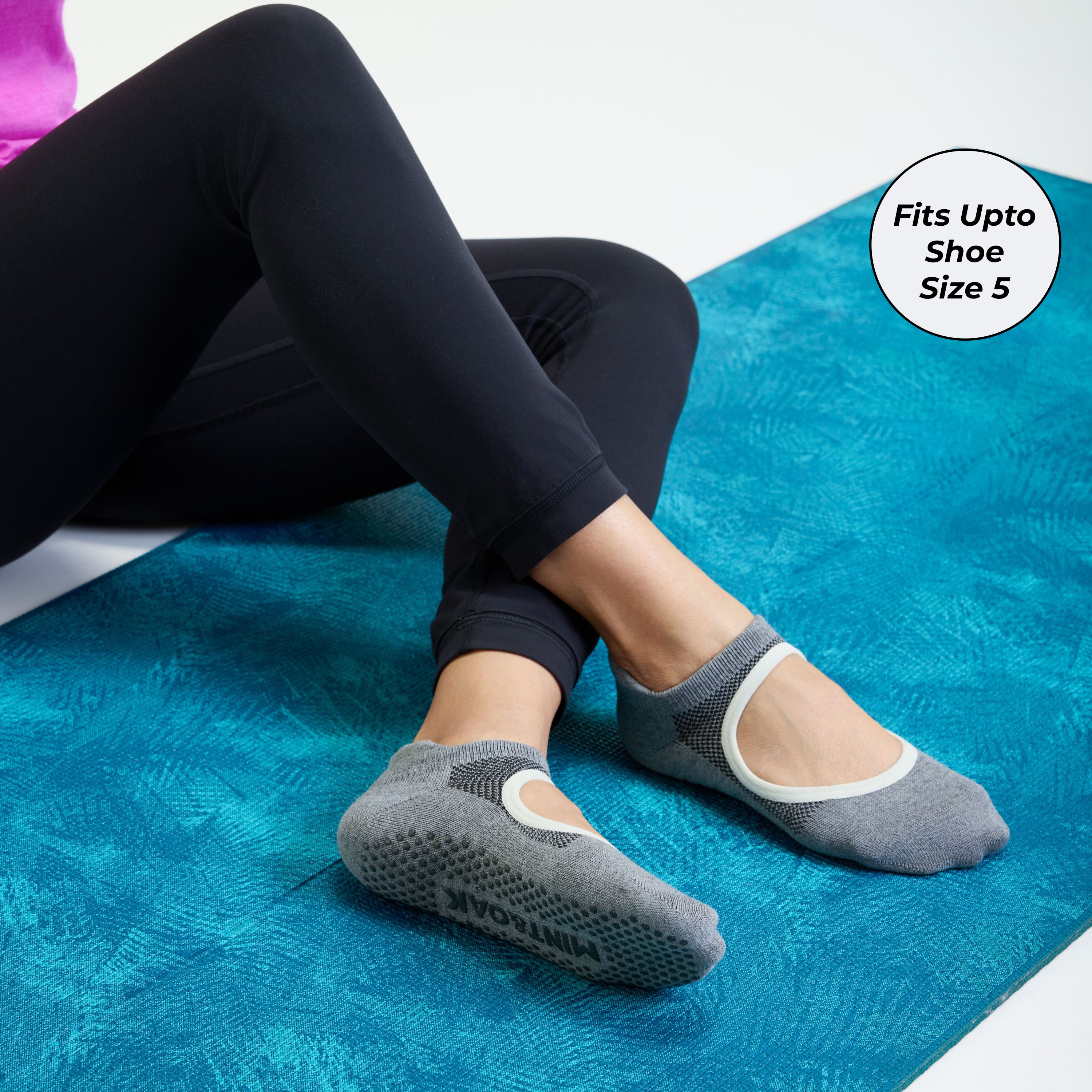 Yoga and Pilates Non-Slip Socks for Women - Grey