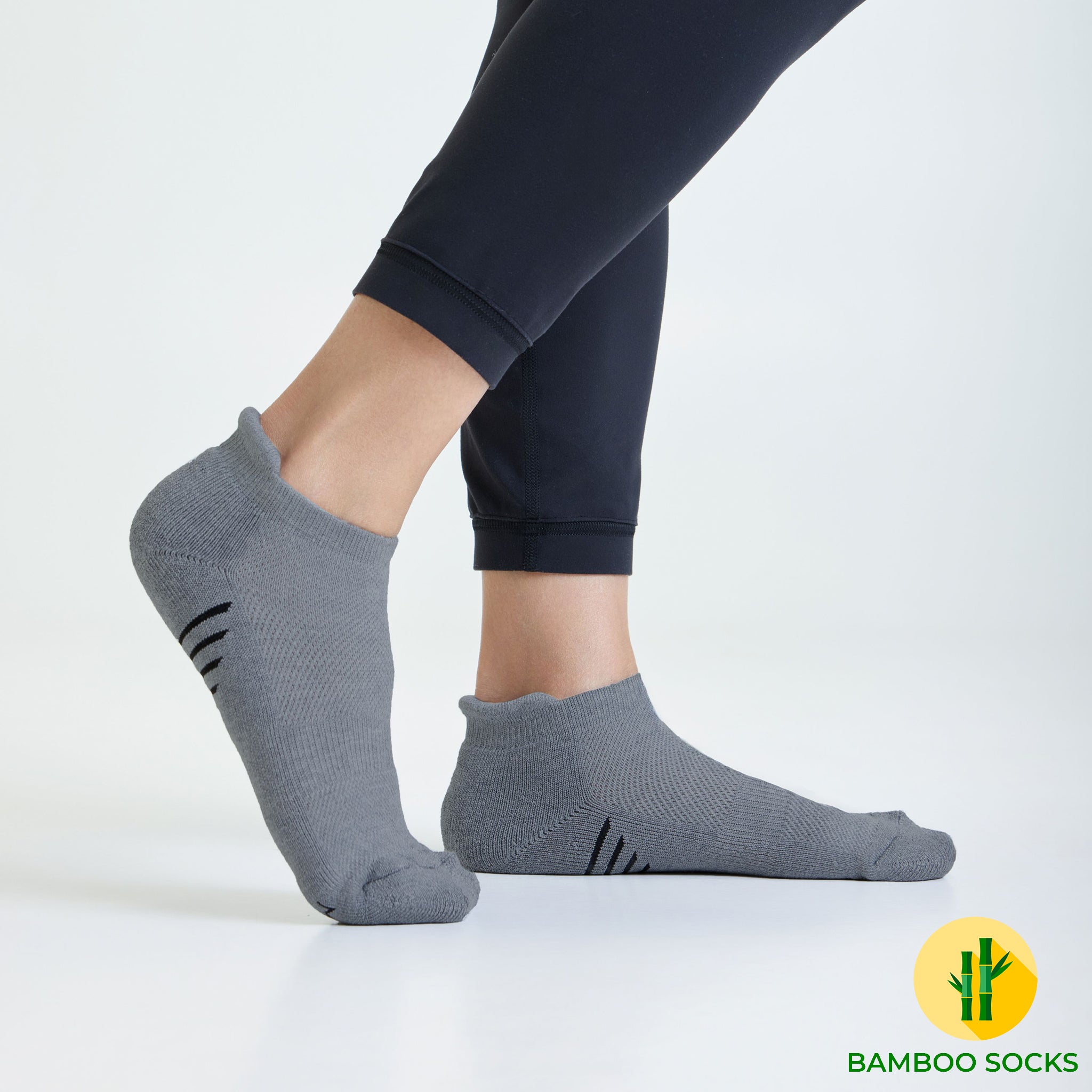 Bamboo Sports Socks For Women - Light Grey Melange