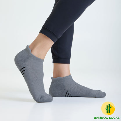 Bamboo Sports Socks For Women - Light Grey Melange