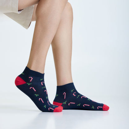 Santa's Snuggle Set-of-3 Ankle Socks for Men