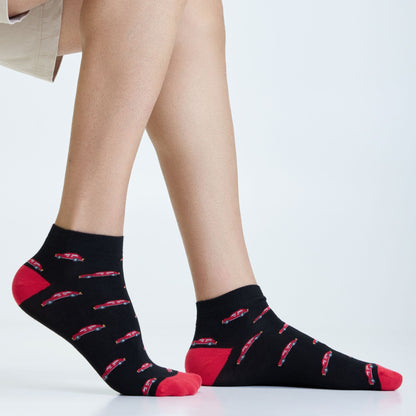 Vehicle Set-of-3 Ankle Socks for Men