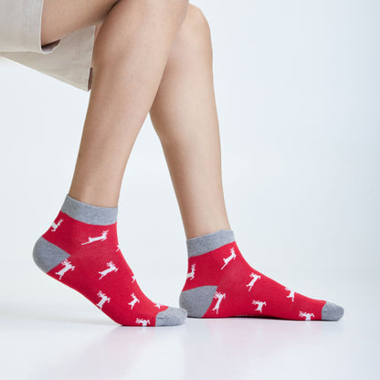 Christmas love Set-of-5 Ankle Socks for Men