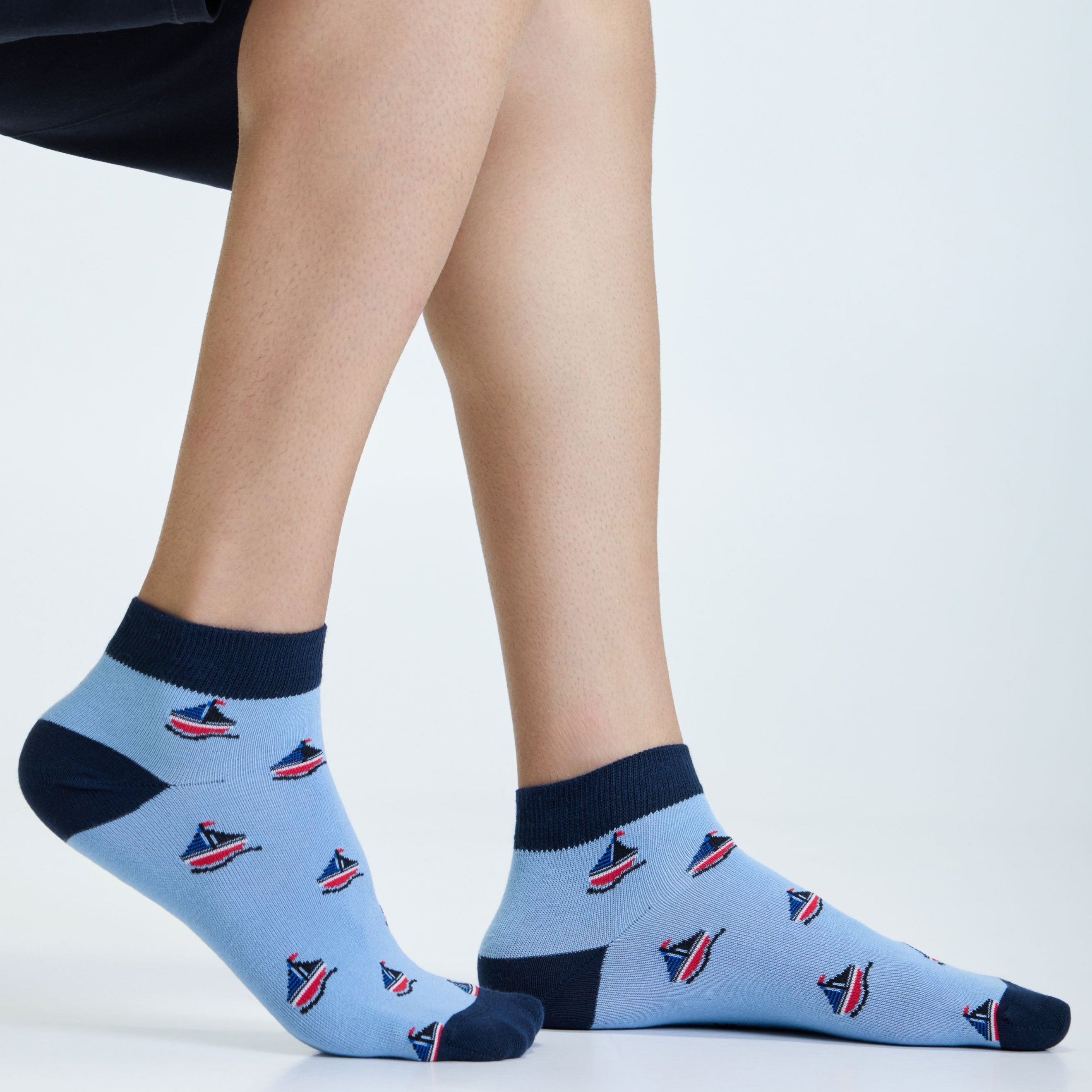 Vehicle Set-of-3 Ankle Socks for Men