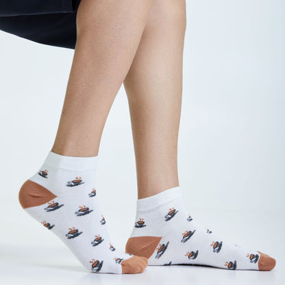 Yum Yum Toes Set-of-3 Ankle Socks for Men