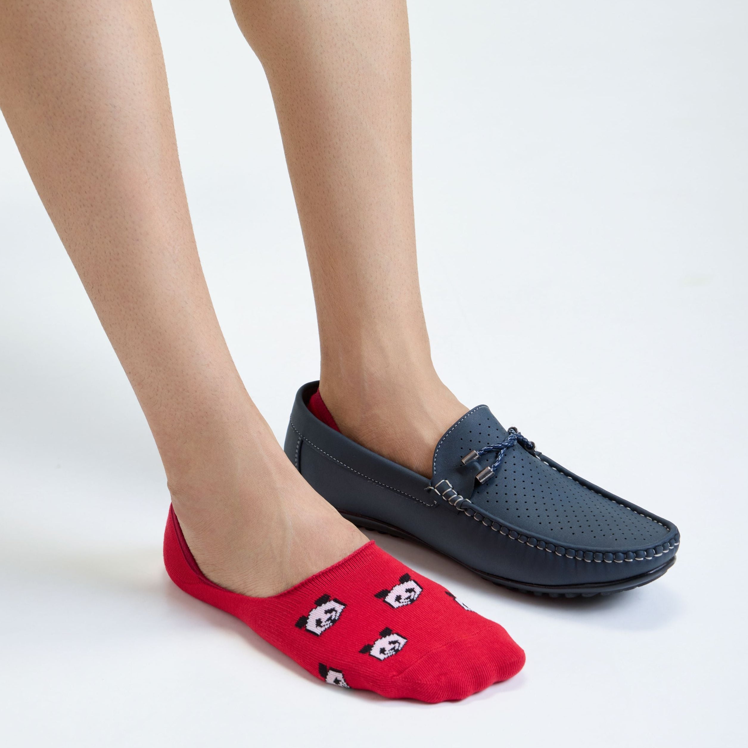 No-Show Loafer Socks for Men (Panda) Panda