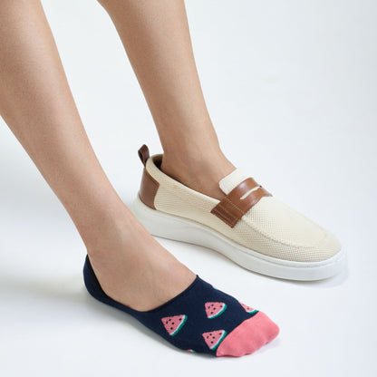 No-Show Loafer Socks for Men (One in a Melon)