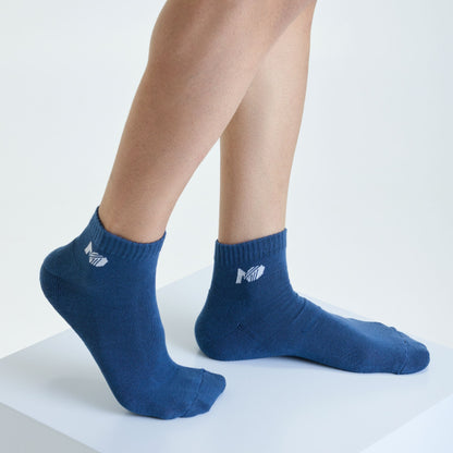 Cushioned Terry Sports Ankle Socks for Men - Set of 3