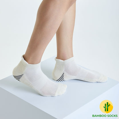 Off White Bamboo Sports Socks For Men