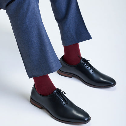 Colour Me Maroon Men's Crew Socks