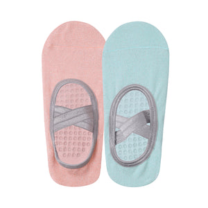 Set Of 2 Yoga Socks Anti-Skid Technology - Pink & Mint Green