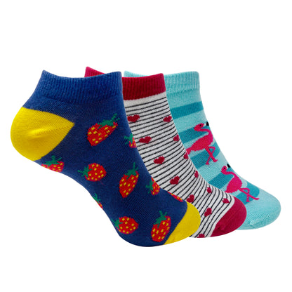 Love Sprinkles Set-of-3 Ankle Socks for Women