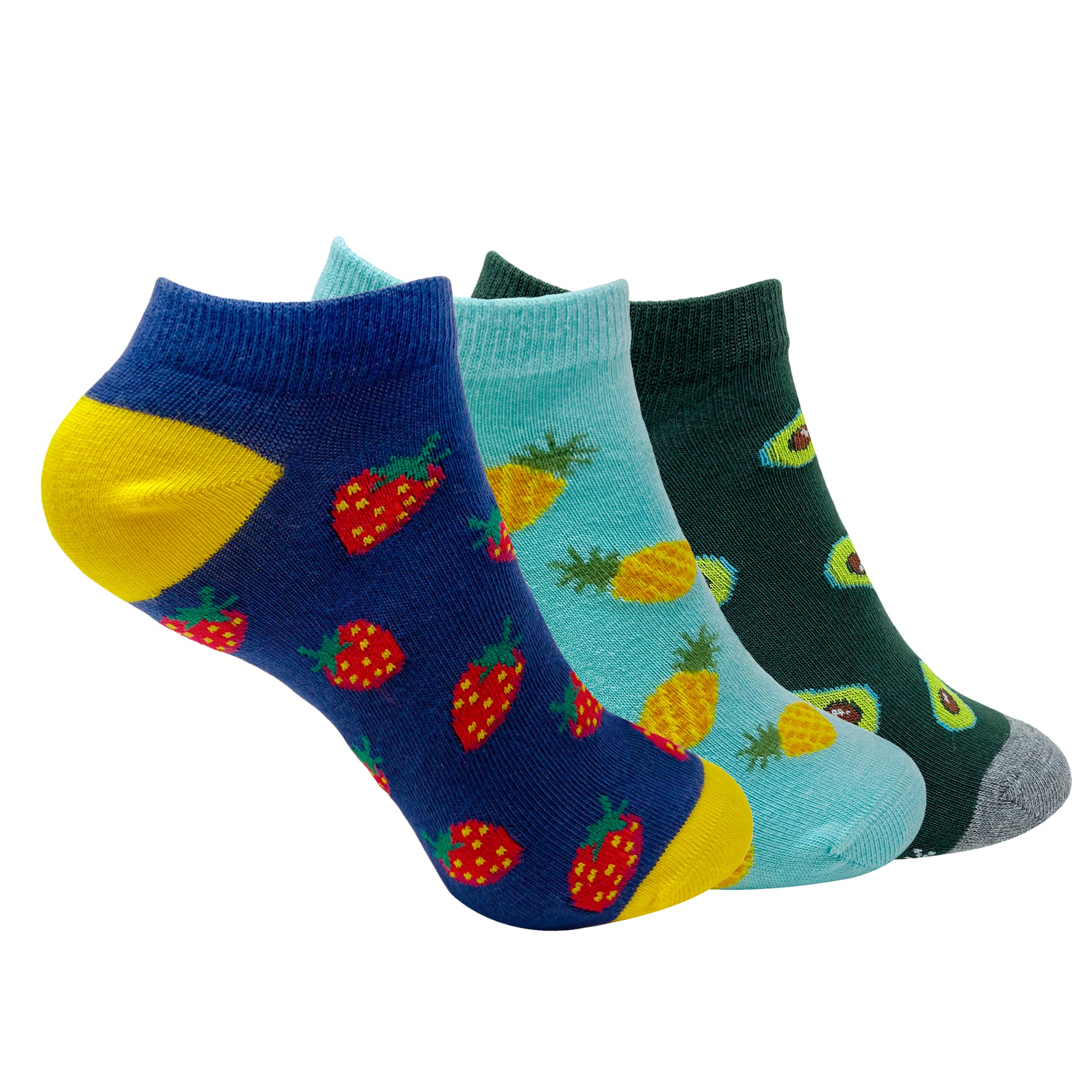 Tasty Treats Set-of-3 Ankle Socks for Women