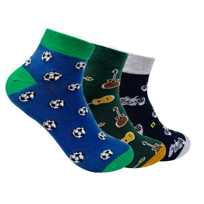 Play All Day Set-of-3 Ankle Socks for Men