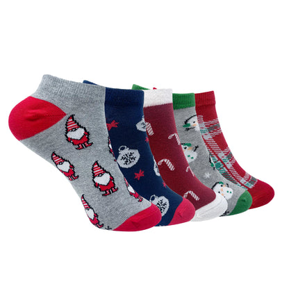 Holiday Magic Set-of-5 Ankle Socks for Women