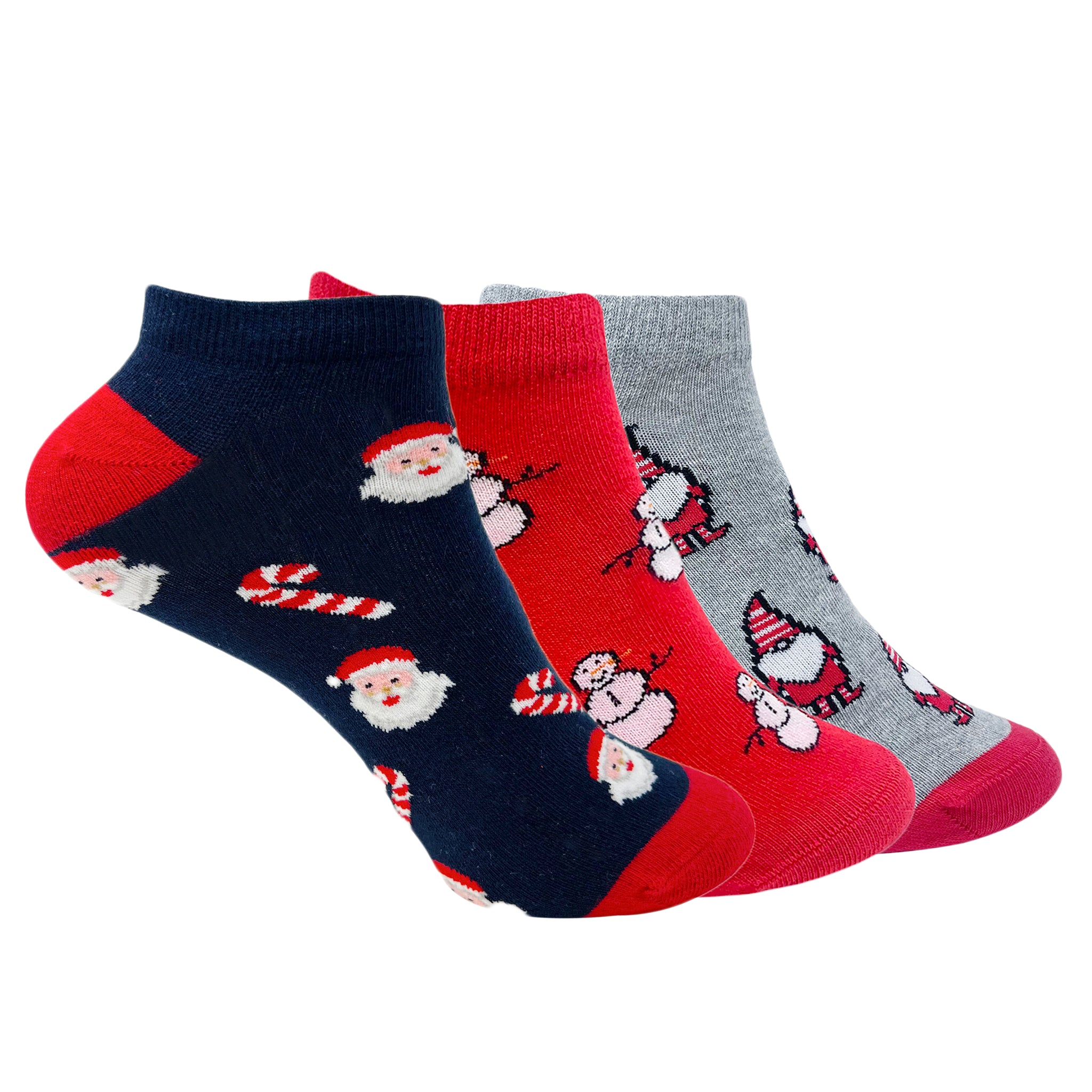 Holiday Hues Trio Set-of-3 Ankle Socks for Women