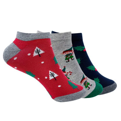 Sleigh All Day Set-of-3 Ankle Socks for Women