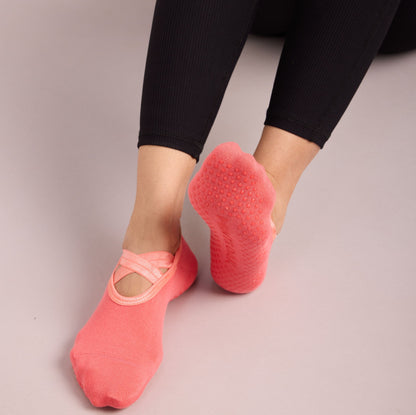 Yoga and Pilates Non-Slip Socks for Women - Peach