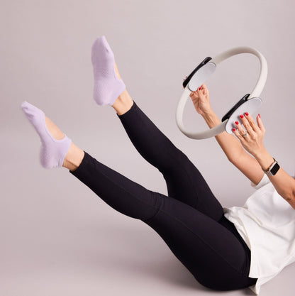 Yoga and Pilates Non-Slip Socks for Women - Light Purple