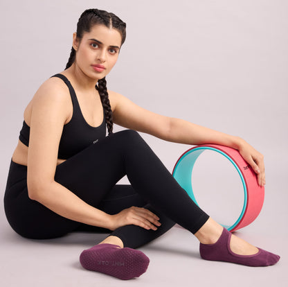 Yoga and Pilates Non-Slip Socks for Women - Maroon