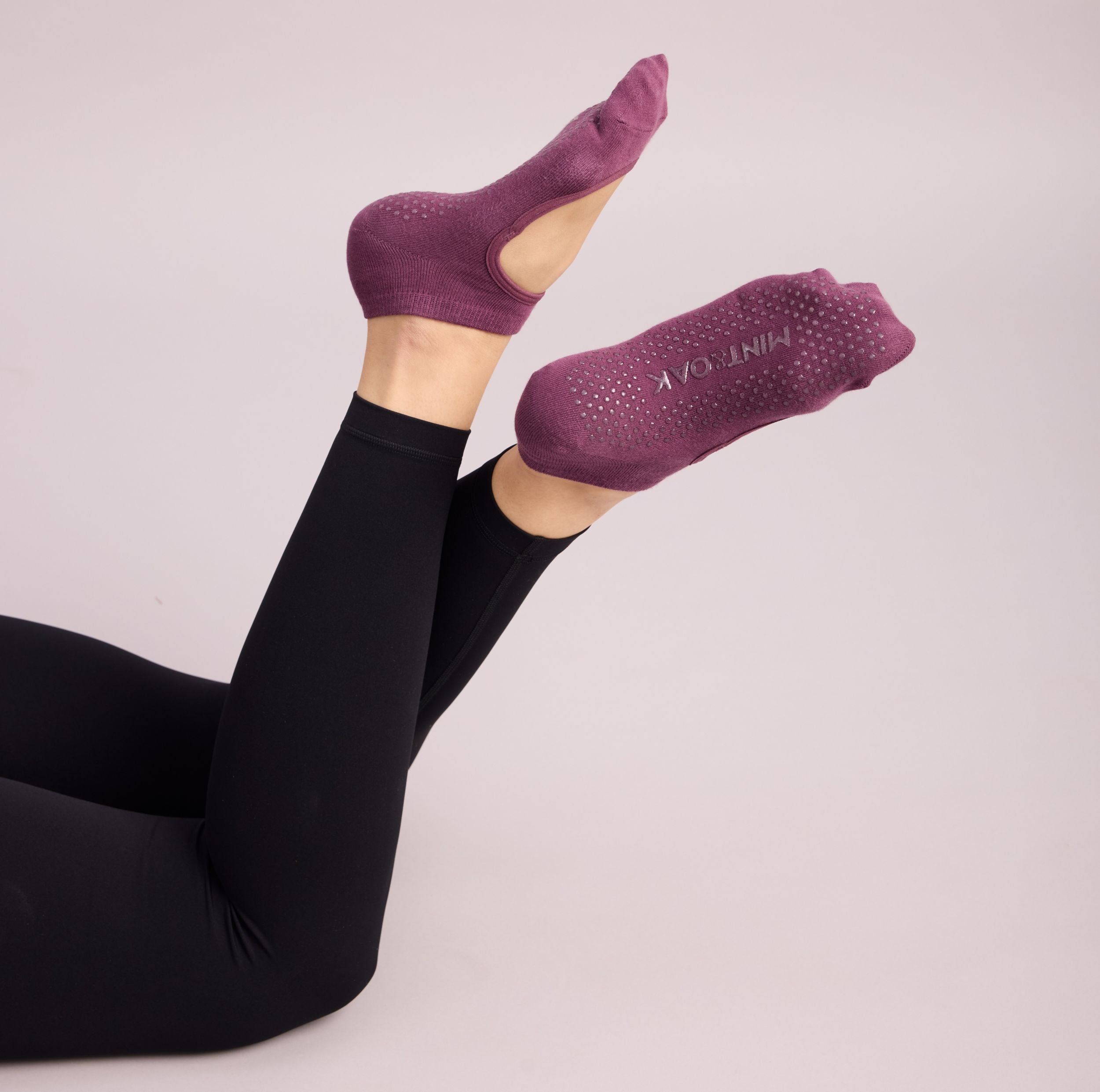 Yoga and Pilates Non-Slip Socks for Women - Maroon
