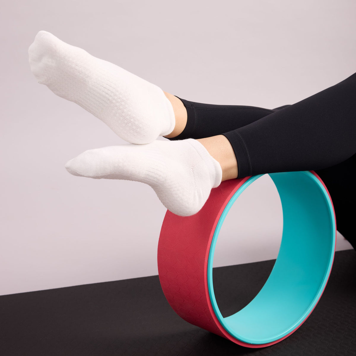 Yoga and Pilates Non-Slip Socks for Women - Set of 6 (Blue, Pink, Orange, White, Black, Light Grey)